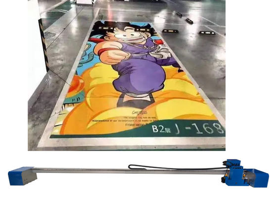 Zkmc 2880 Dpi 2 Printheads Flatbed Printing Machine Uv Ink Cmykw 5 Warna Untuk Lantai Tanah Cetak